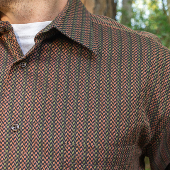 St Croix Dress Shirt (brown/green) - Picture 2 of 3